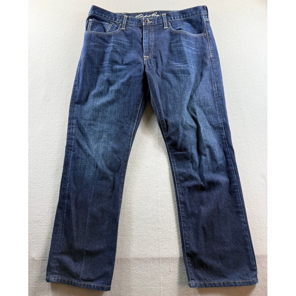 Eddie Bauer Straight Jeans Mens 38x30 Blue Specially Dyed Cotton Denim